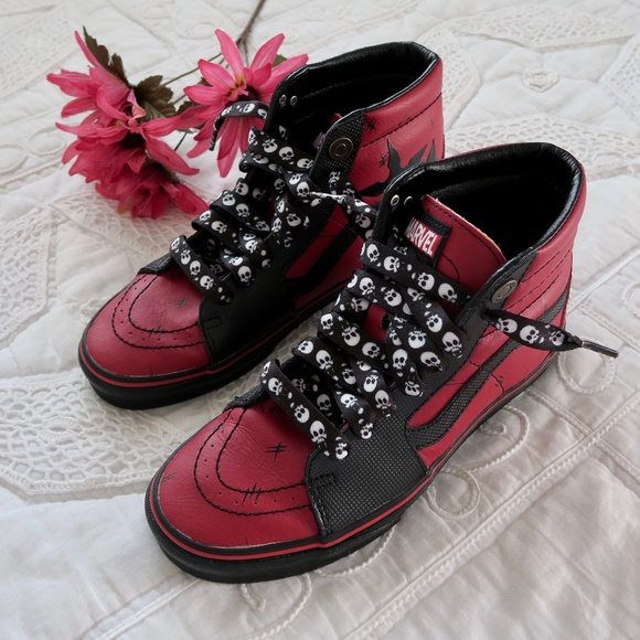 Vans Shoes - Like new! Marvel x Vans Deadpool SK8-Hi Shoes Sz 8